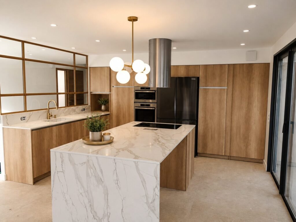 cocina con isla central