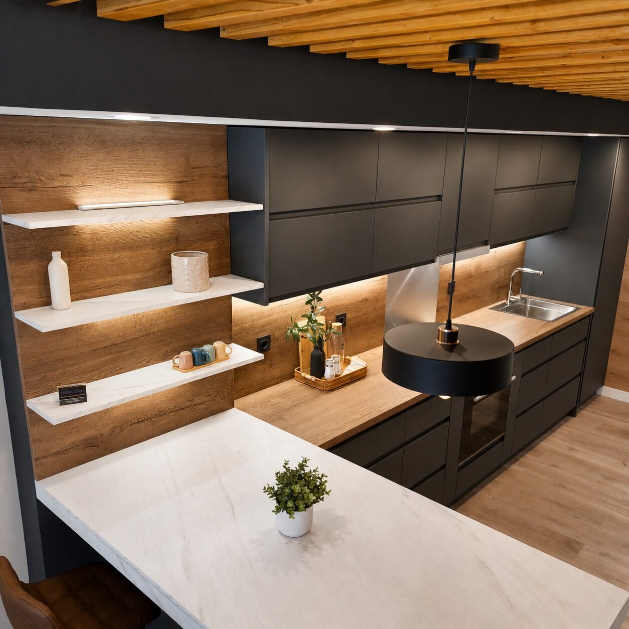Detalle de interiores de cocina